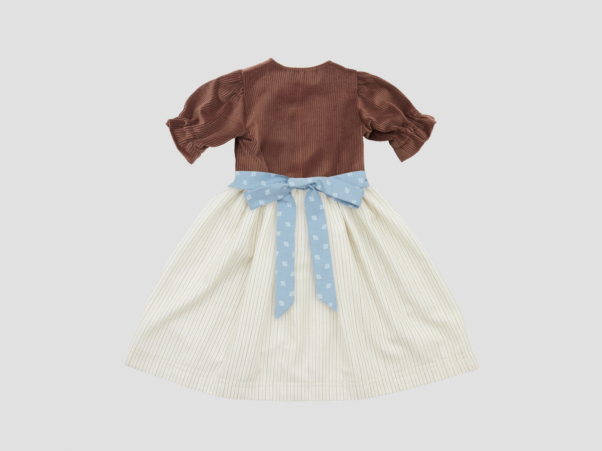 Dirndl ROYA TIMELESS Cord Braun x Blau