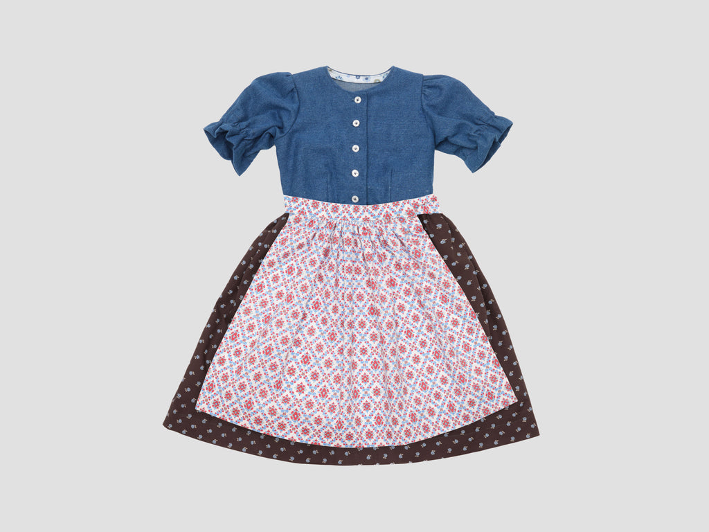 Dirndl ROYA TIMELESS Denim Blau x Rot