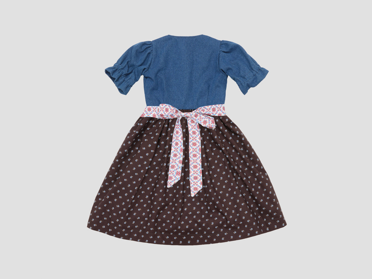 Dirndl ROYA TIMELESS Denim Blau x Rot