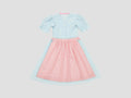 Dirndl ROYA TIMELESS Cord Hellblau x Rosa